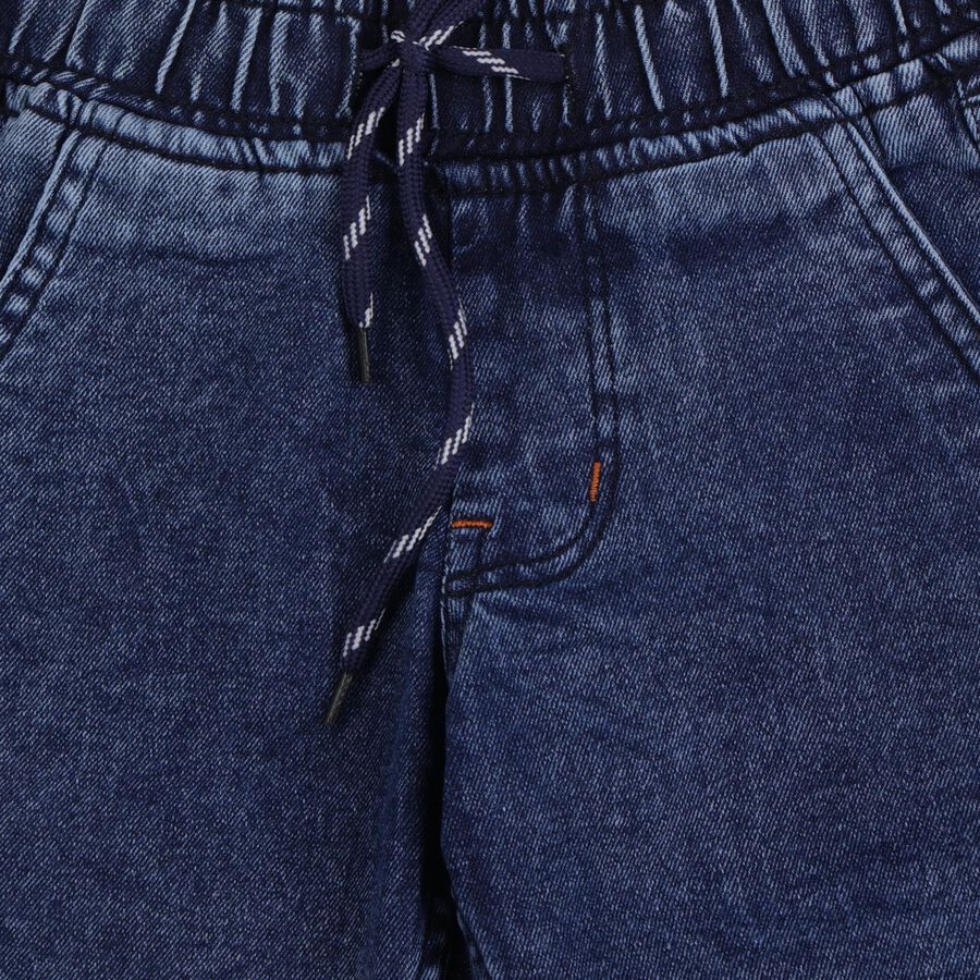 Boys' Blue Regular Fit Classic Jeans, गहरा नीला, large