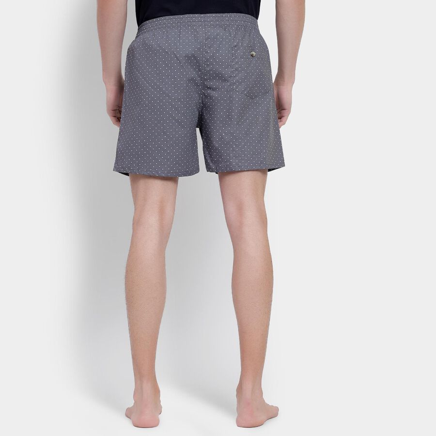 Men's 100% Cotton Boxers, Dark Grey, large