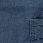 Girls' Blue Jogger Fit Embroidered Cargo Jeans, Mid Blue, small