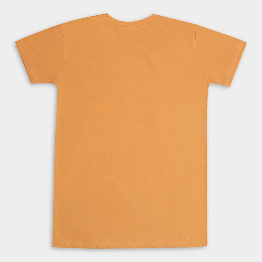 Boys' Half Sleeves T-Shirt , पीच, large image number null