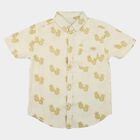 Boys White Cotton Casual Shirt, White, small