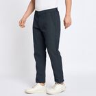 Men's Slim Fit Casual Trousers, नेवी ब्लू, small image number null