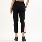Women's Jet Black Regular Fit Side-Striped Track Pants, Black, small image number null