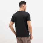 Men's Jet Black Crew Neck Athleisure T-Shirt, Black, small