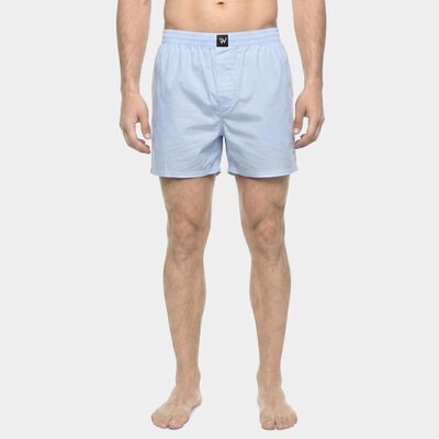 Men's Light Blue Classic Fit Striped Boxers