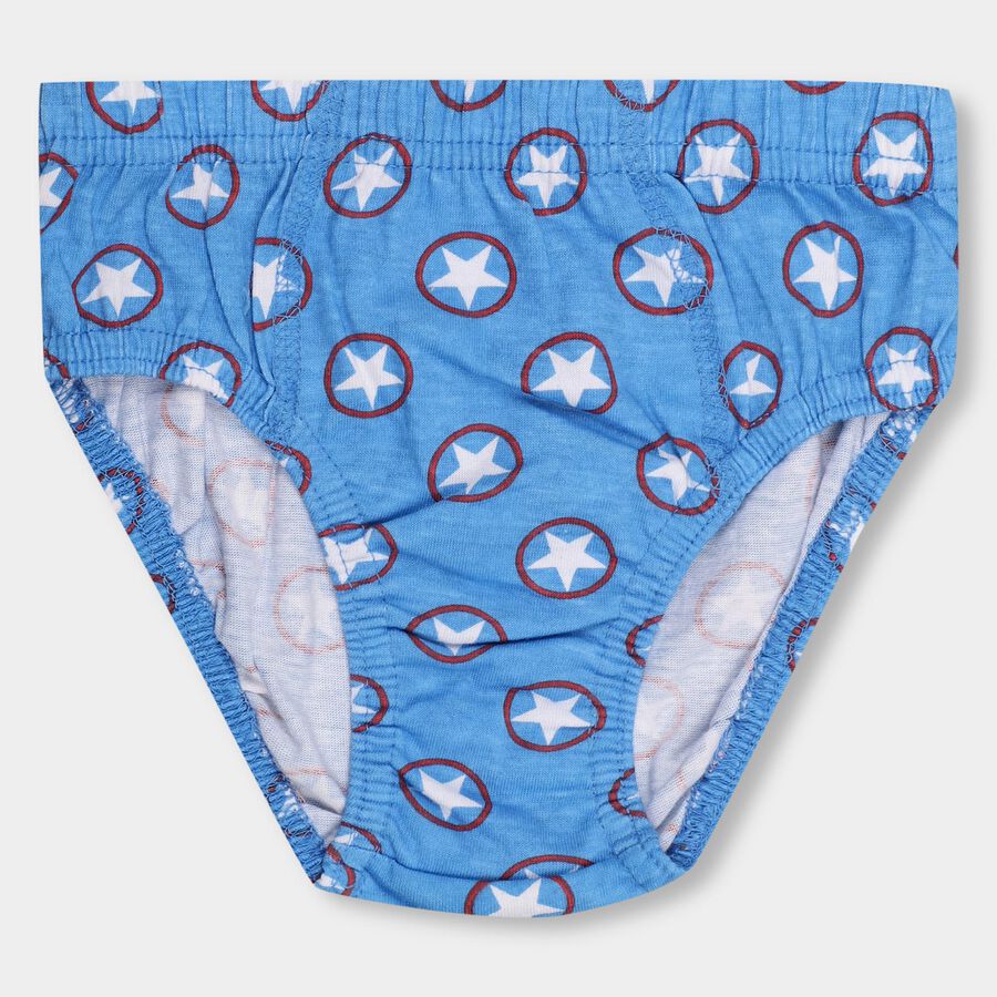 Boys' 100% Cotton Briefs , Mid Blue, large image number null