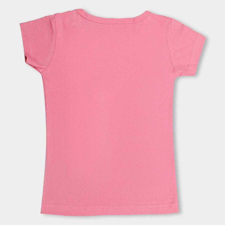 Girls' 100% Cotton T-Shirt, Pink, large image number null