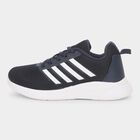 Men's Deep Midnight Navy Blue Lace-Up Sports Shoes, Navy Blue, small