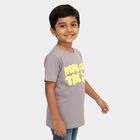 Boys Light Grey Round Neck Casual T-Shirt, Light Grey, small image number null