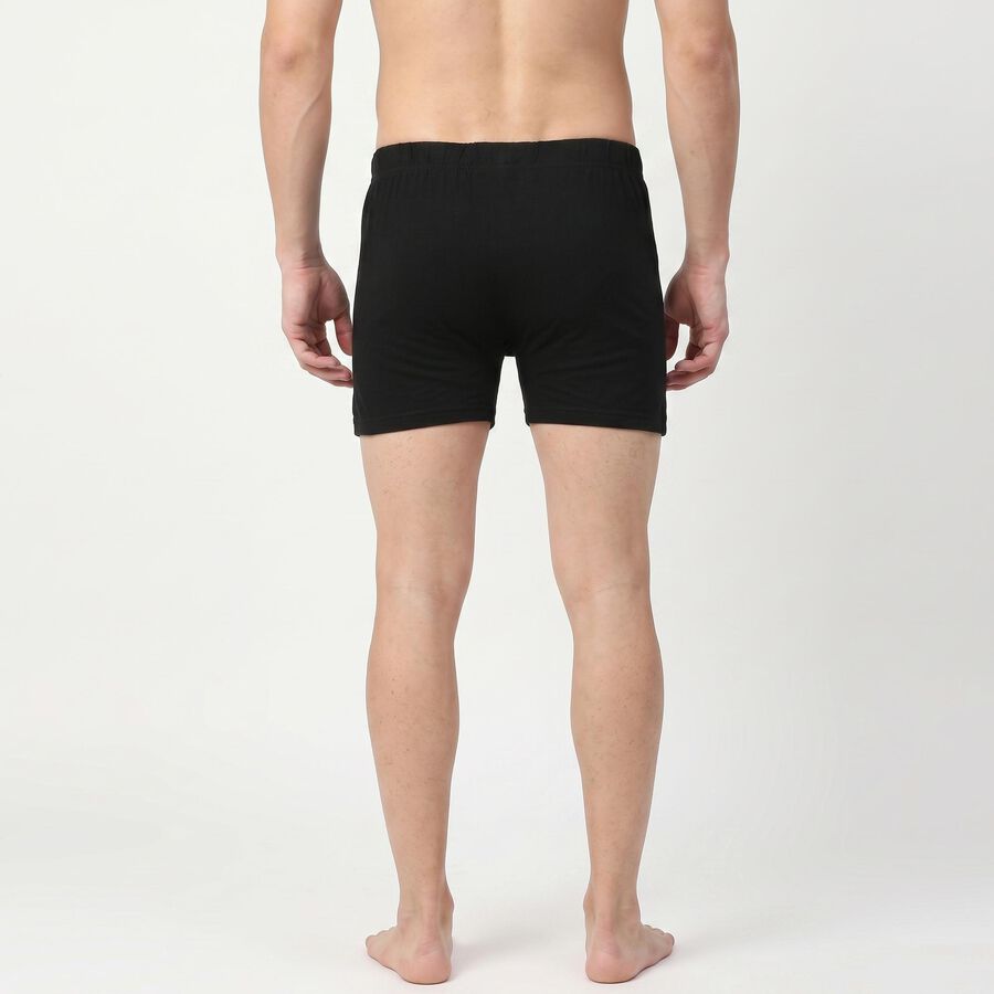 Men's Black Regular Fit Trunks, काला, large
