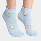 Women's Assorted Regular Fit Printed Pack of 3 Socks, चुनिंदा, small