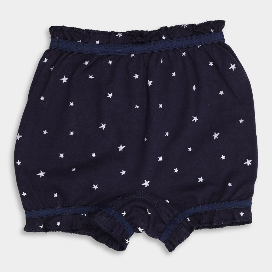 Girl's Cotton All Over Printed Regular Navy Blue Bloomer, Navy Blue, large image number null