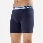 Men's 100% Cotton Long Length Trunks, Navy Blue, small image number null
