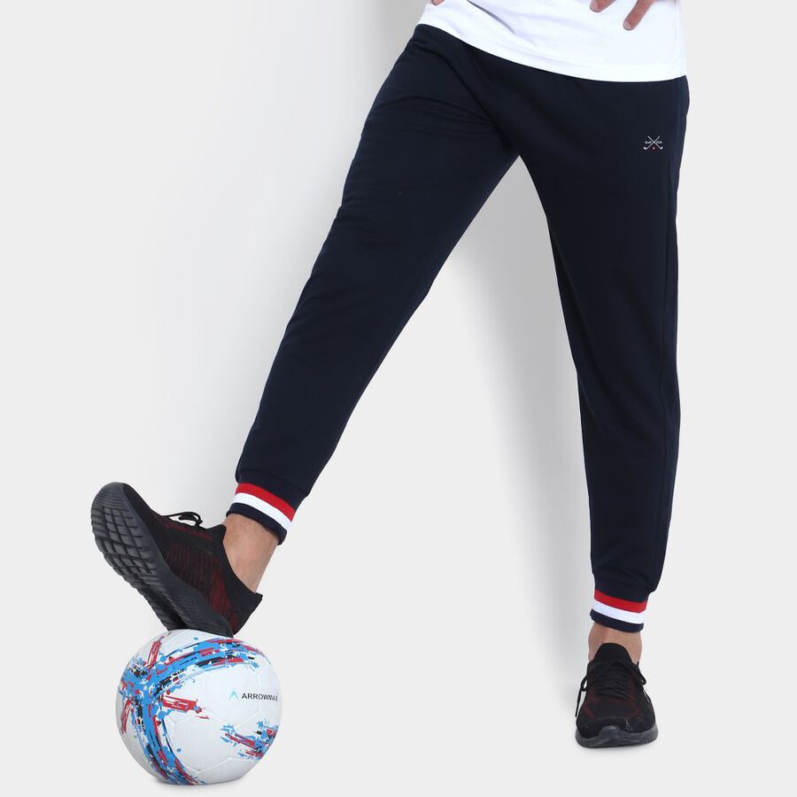 Solid Track Pants, Navy Blue, large image number null