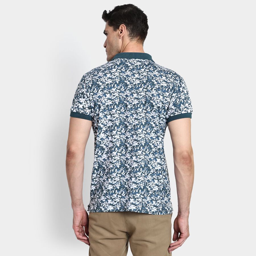 Men's 100% Cotton Collared Half Sleeves T-Shirt, Dark Blue, large image number null