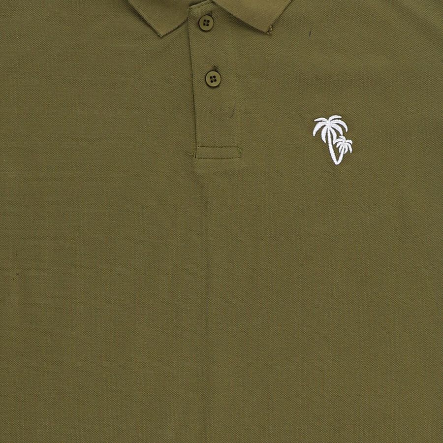 Boys' Half Sleeves T-Shirt, Olive, large image number null