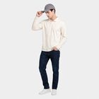 Men's White Crew Neck T-Shirt, Off White, small