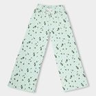 Girls' Mint Green Floral Printed Jogger Pyjama, Light Green, small image number null