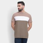 Men's 100% Cotton Round Neck Half Sleeves T-Shirt , Brown, small image number null