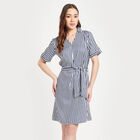 Stripes Dress, Navy Blue, small image number null