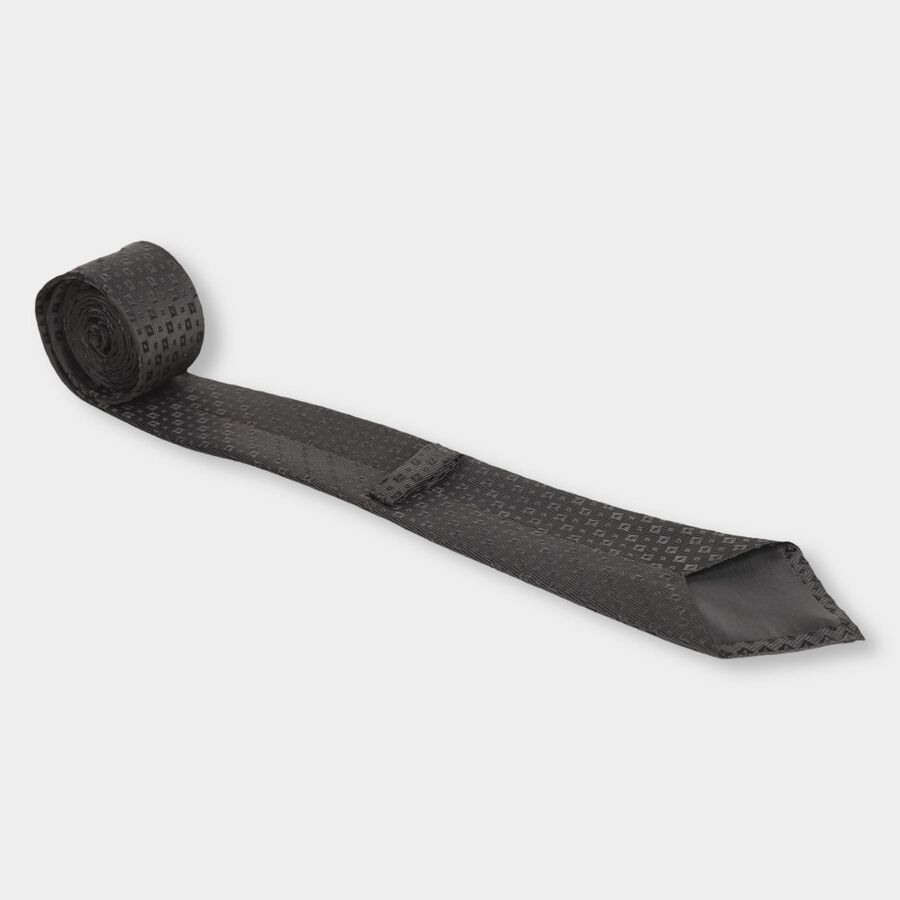 Men's Tie , काला, large