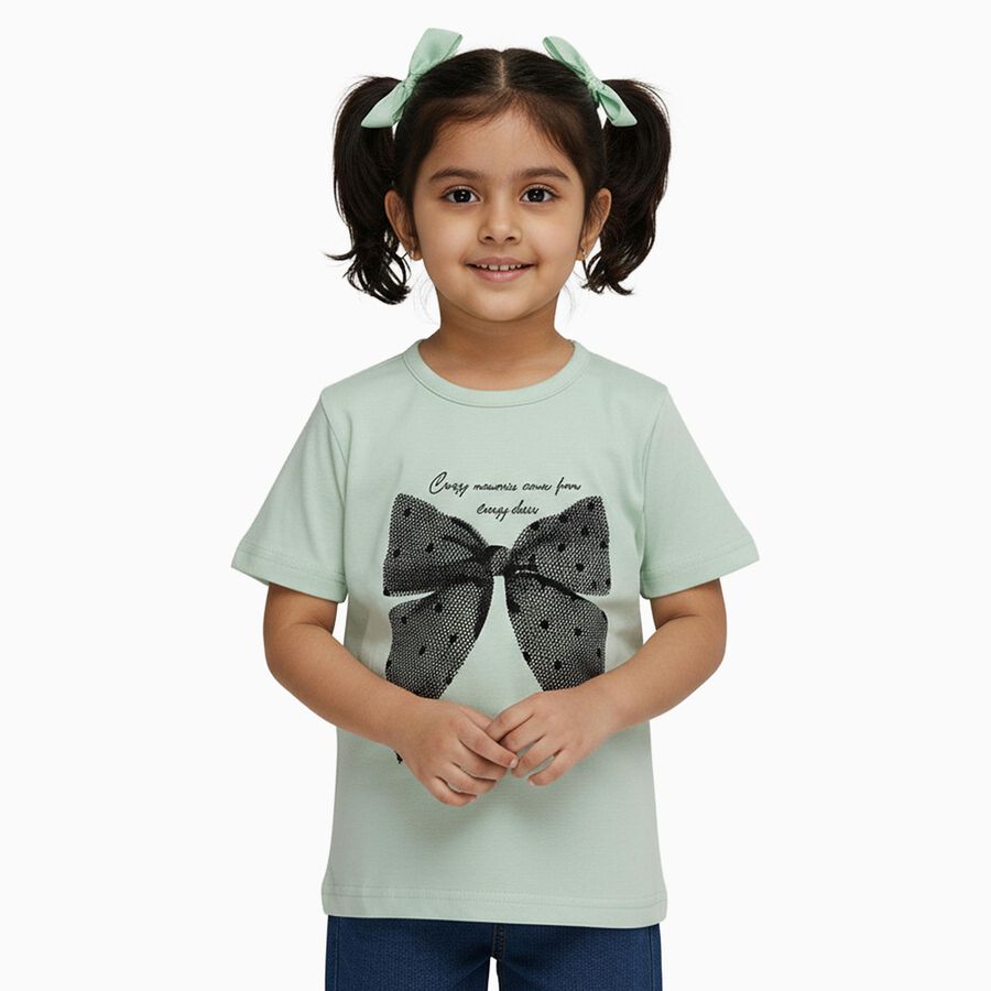 Girls' T-Shirt, Light Green, large image number null