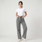 Women's Grey Washed Jeans, Light Grey, small