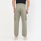 Men's Slim Fit Casual Trousers, Light Green, small