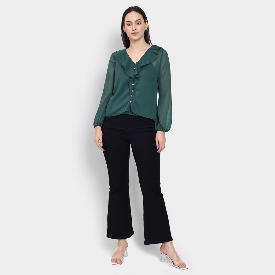 Ladies' Shirt , गहरा हरा, large