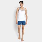 Men's 100% Cotton Boxers, गहरा नीला, small