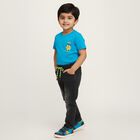 Boys' Faded Black Slim Fit Jogger Jeans, गहरा ग्रे, small image number null