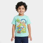 Boys Light Blue Cotton Round Neck Regular Boys T-Shirt, Light Blue, small