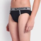 Men's100% Cotton Briefs, Black, small image number null