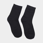 Boys' Navy Blue Regular Fit Solid Pack of 1 Socks, Navy Blue, small