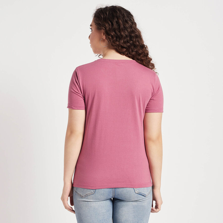 Round Neck T-Shirt, Purple, large image number null