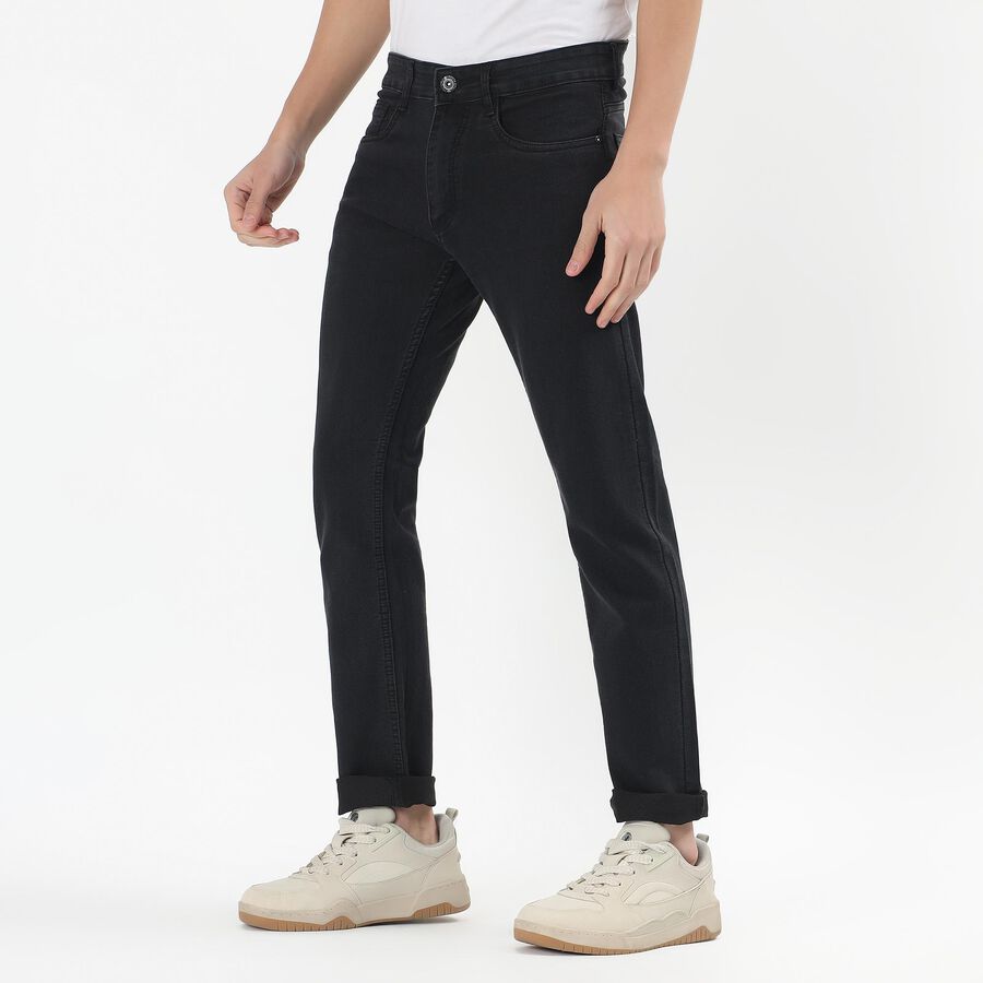Men's Dark Grey Slim Fit Jeans, गहरा ग्रे, large