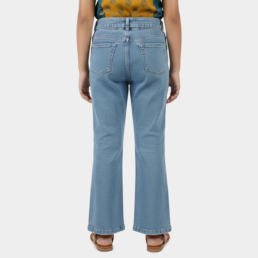 Girls' Light Blue Regular Fit Classic Jeans, Light Blue, large