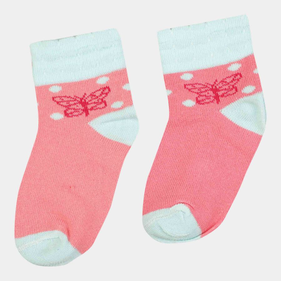 Girls Ankle Basic Socks, Pink, large image number null