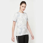Printed Round Neck T-Shirt, Light Grey, small image number null