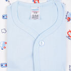 Infants Printed Cotton Baby Gift Set, Light Blue, small image number null