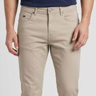 Men's Light Grey Slim Fit Solid Jeans, हल्का ग्रे, small