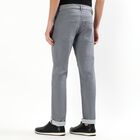 Men's Straight Fit Classic Jeans, हल्का ग्रे, small