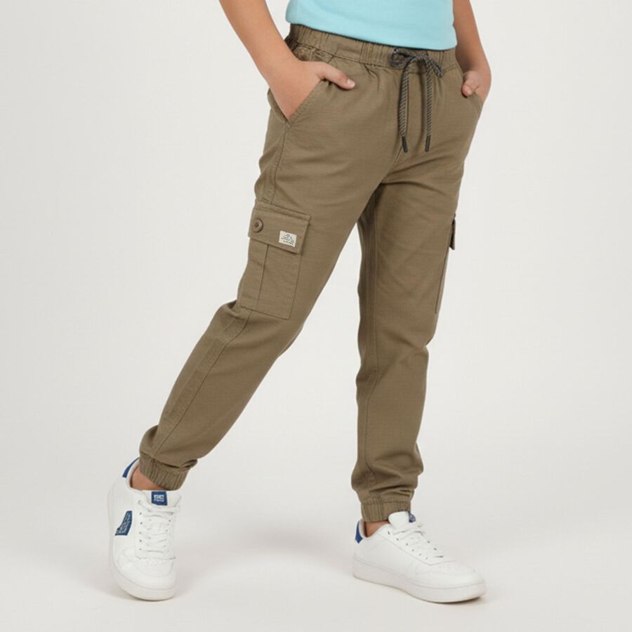Boys' Trouser, ओलिव, large image number null