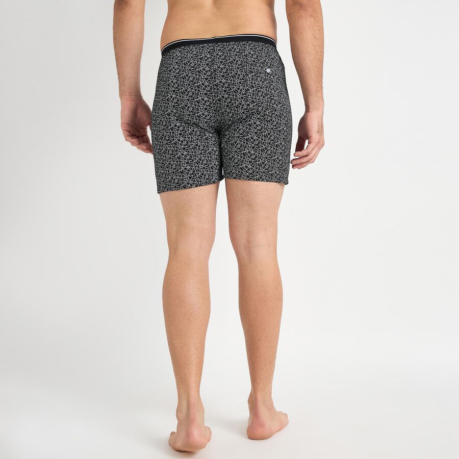 Men's 100% Cotton Boxers , काला, large