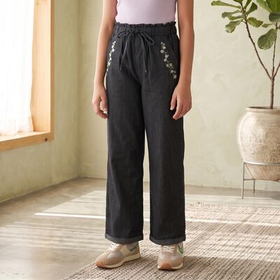 Girls Black Straight Fit Jeans