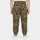 Boys' Olive Green Regular Fit Camouflage Cargo Trousers, Olive, small