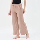 Women's Muted Charcoal Gray Elastic Waist Pyjama, भूरा, small