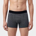 Men's Dark Grey Regular Fit Elasticated Trunks, Dark Grey, small
