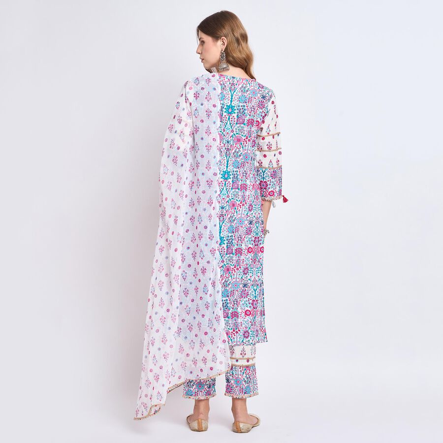 Ladies' Cotton Kurta, हल्का नीला, large image number null