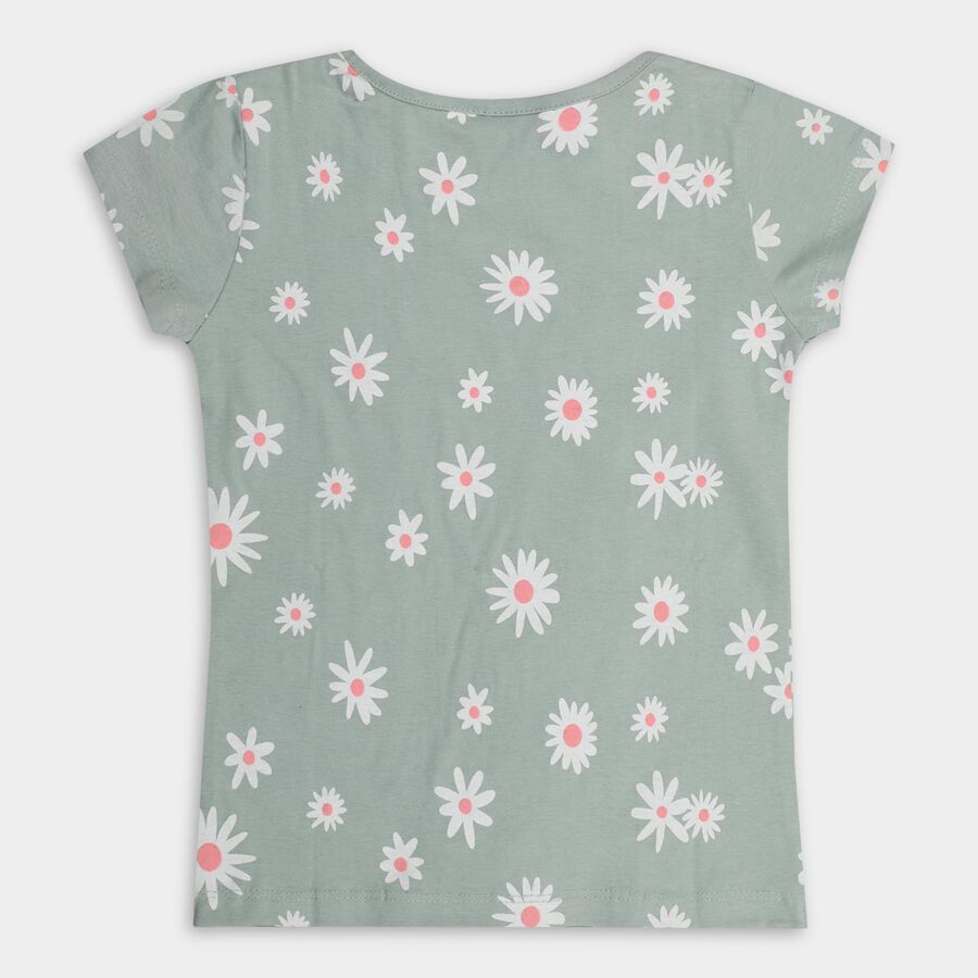 Girls' 100% Cotton T-Shirt , Light Green, large image number null